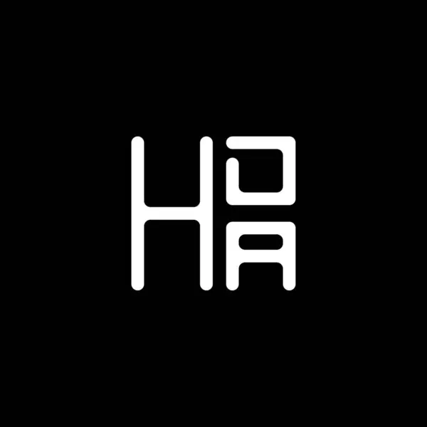 Hda Letter Logo Vector Design Hda Eenvoudig Modern Logo Hda — Stockvector