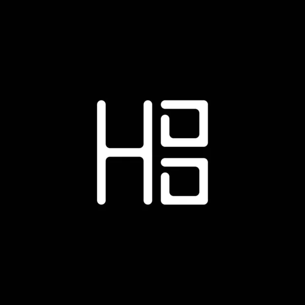 Diseño Del Vector Del Logotipo Letra Hdd Logotipo Simple Moderno — Archivo Imágenes Vectoriales
