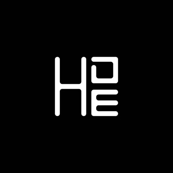 Hdeレターロゴベクターデザイン Hdeシンプルでモダンなロゴ Hde豪華なアルファベットデザイン — ストックベクタ