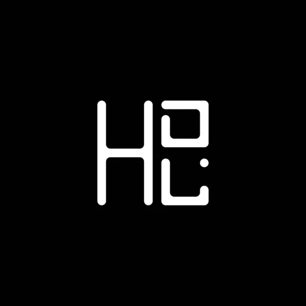 Hdl 디자인 Hdl 간단하고 현대적인 Hdl 고급스러운 알파벳 디자인 — 스톡 벡터