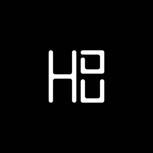 Векторный Дизайн Логотипа Простой Современный Логотип Роскошный Алфавит Hdu — стоковый вектор