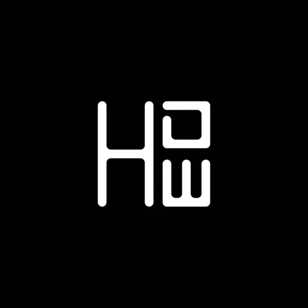 Hdw字母标识矢量设计 Hdw简单而现代的标识 Hdw豪华字母设计 — 图库矢量图片