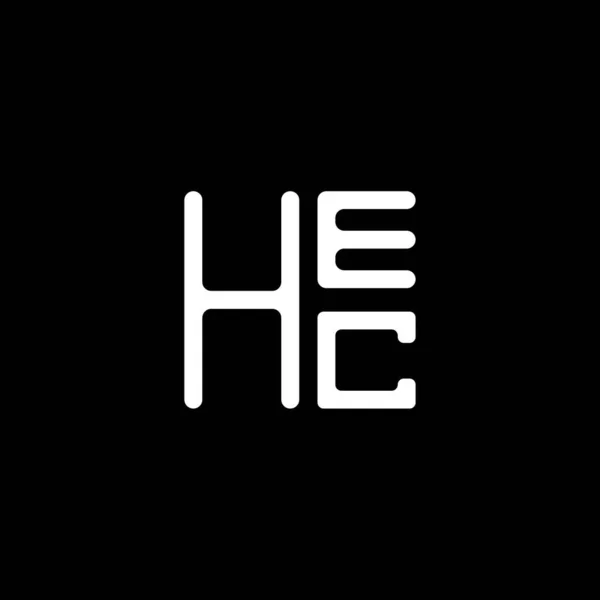 Σχεδιασμός Διανυσματικού Λογότυπου Γραμμάτων Hec Απλό Και Μοντέρνο Λογότυπο Hec — Διανυσματικό Αρχείο