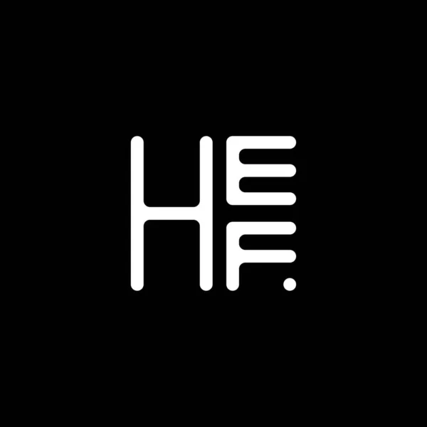 Hef Carta Logotipo Vetor Design Logotipo Simples Moderno Hef Hef — Vetor de Stock