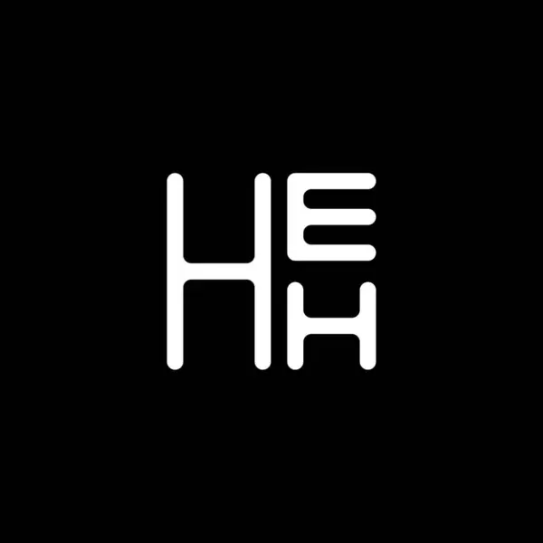 Hehレターロゴベクターデザイン Hehシンプルでモダンなロゴ Heh豪華なアルファベットデザイン — ストックベクタ