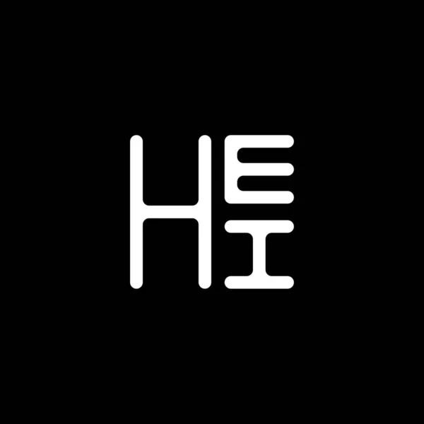 Σχεδιασμός Διανυσματικού Λογότυπου Γραμμάτων Hei Απλό Και Μοντέρνο Λογότυπο Hei — Διανυσματικό Αρχείο