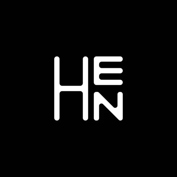 Hen Písmenný Design Vektoru Hen Jednoduché Moderní Logo Hen Luxusní — Stockový vektor