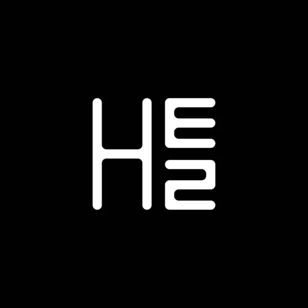 Projekt Wektora Listu Hez Proste Nowoczesne Logo Hez Hez Luksusowy — Wektor stockowy
