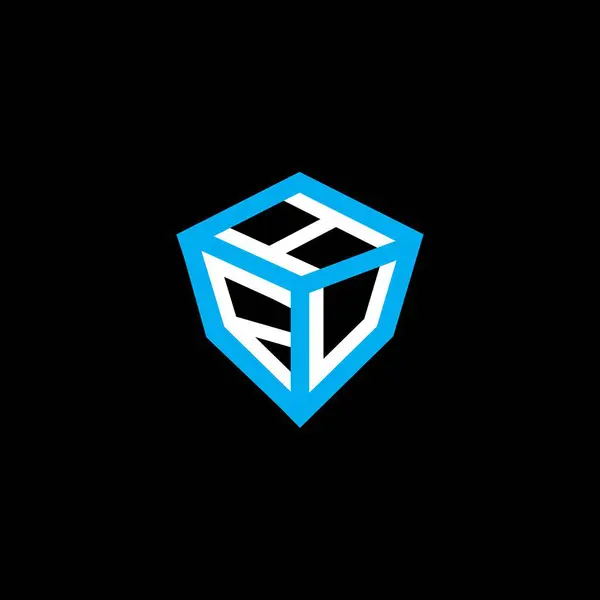 Hfu Letter Logo Vector Design Hfu Simple Modern Logo Hfu — Stock Vector