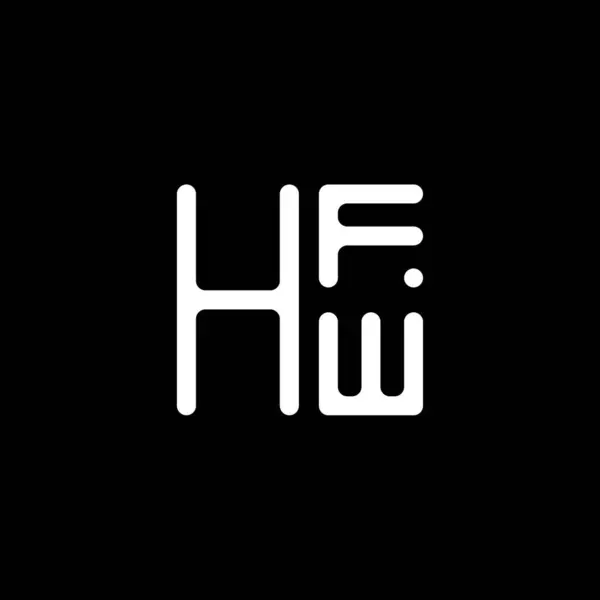 Hfw字母标识矢量设计 Hfw简单而现代的标识 Hfw豪华字母设计 — 图库矢量图片