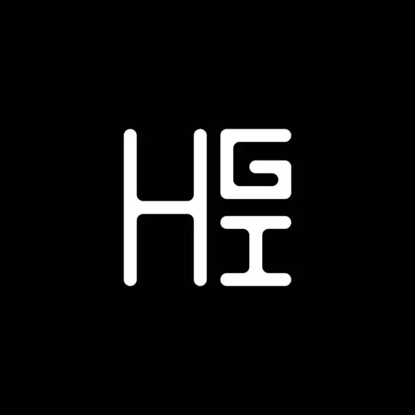 Hgi Letter Logo Vektordesign Hgi Einfaches Und Modernes Logo Luxuriöses — Stockvektor