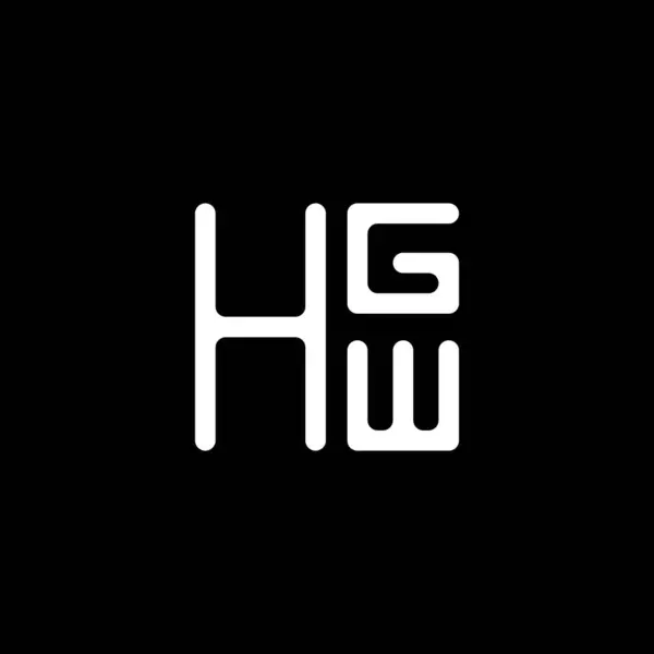 Logo Litery Hgw Wektor Projektu Hgw Proste Nowoczesne Logo Hgw — Wektor stockowy