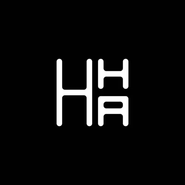 Hha 디자인 Hha 간단하고 현대적인 Hha 호화스러운 알파벳 디자인 — 스톡 벡터