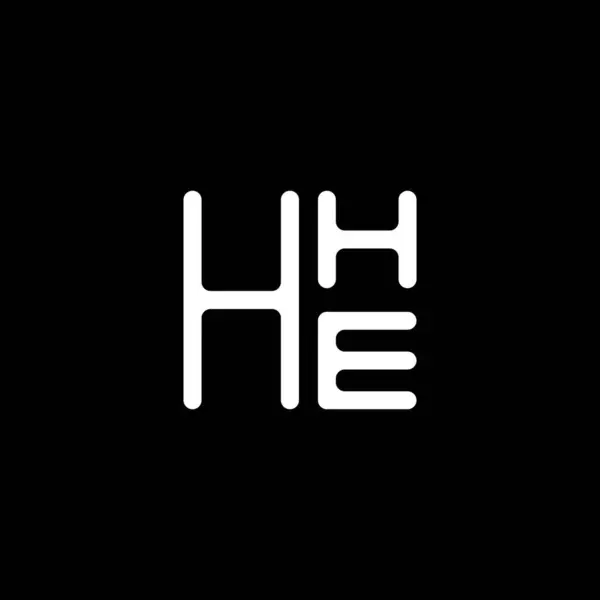 Hheレターロゴベクターデザイン Hheシンプルでモダンなロゴ 豪華なアルファベットデザイン — ストックベクタ