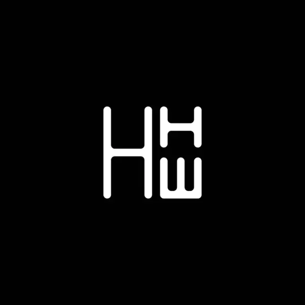 Векторный Логотип Hhw Простой Современный Логотип Hhw Hhw Роскошный Алфавит — стоковый вектор