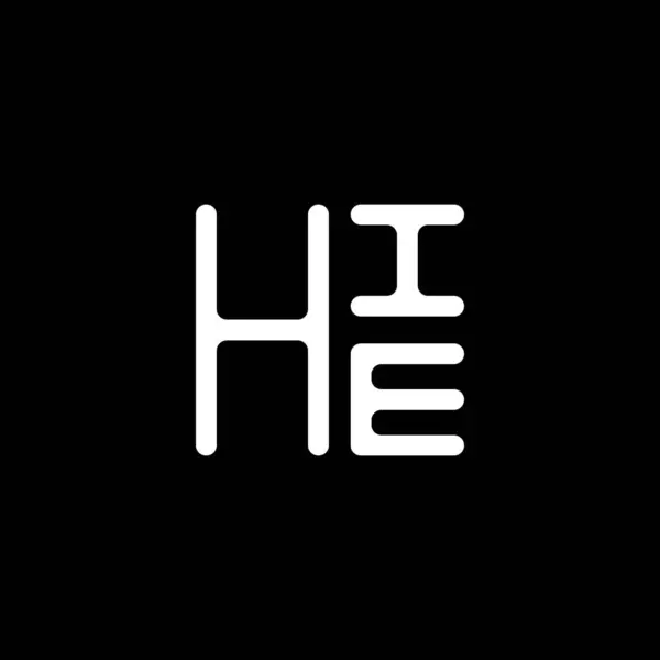 Hie字母标识矢量设计 Hie简单而现代的标识 Hie豪华字母设计 — 图库矢量图片