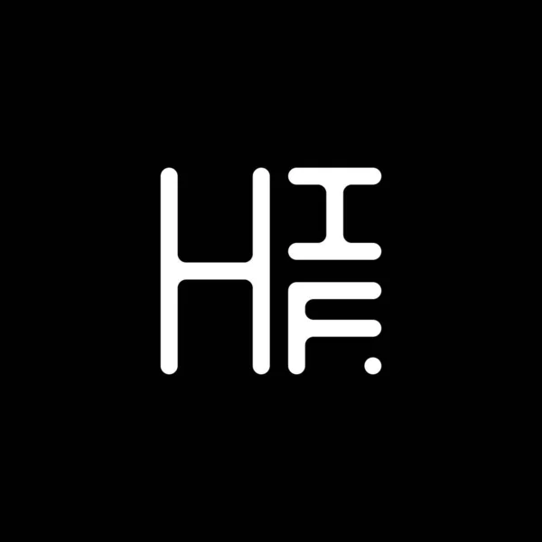 Desain Logo Vektor Hif Logo Sederhana Dan Modern Hif Desain - Stok Vektor