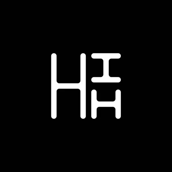 Hih Harfli Logo Vektör Tasarımı Basit Modern Hih Logosu Yüksek — Stok Vektör