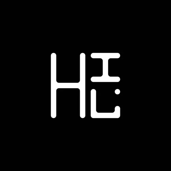 Hil Літери Логотипу Векторний Дизайн Hil Простий Сучасний Логотип Hil — стоковий вектор