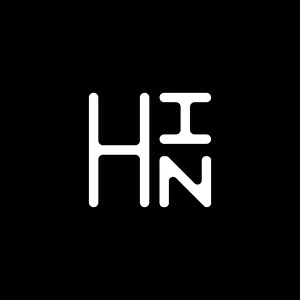 Hin Harfli Logo Vektör Tasarımı Basit Modern Hin Logosu Hin — Stok Vektör