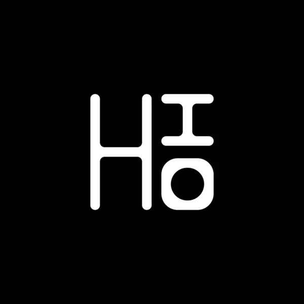 Векторний Дизайн Логотипу Літери Hio Простий Сучасний Логотип Hio Hio — стоковий вектор