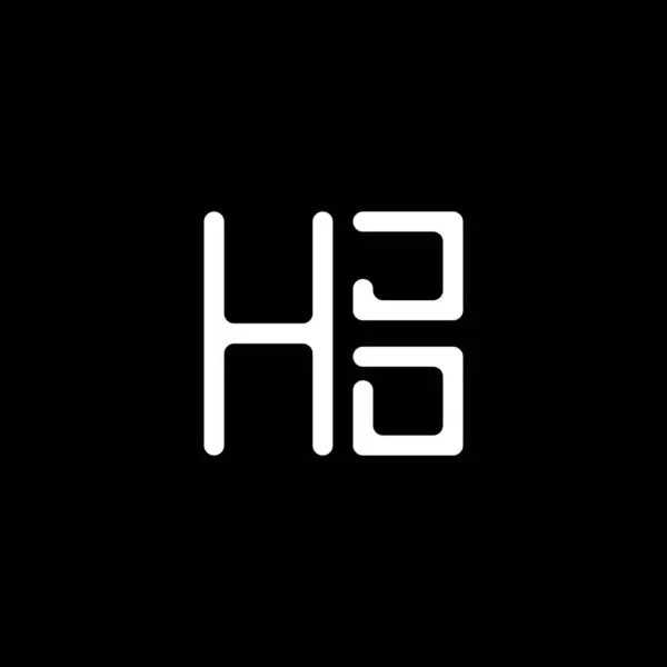 Hjd Harfli Logo Vektör Tasarımı Hjd Basit Modern Logo Hjd — Stok Vektör