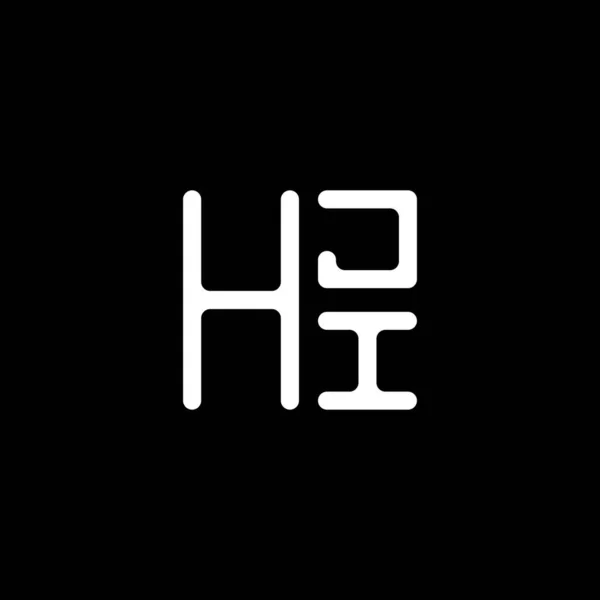 Hji Letter Logo Vector Design Hji Simple Modern Logo Hji — Stock Vector