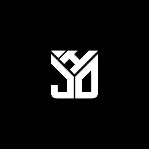 Hjo Літери Логотипу Векторний Дизайн Hjo Простий Сучасний Логотип Hjo — стоковий вектор