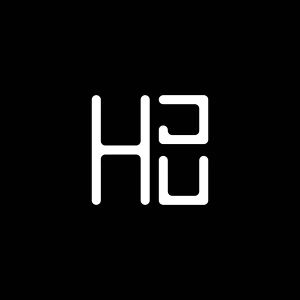Hju Harfli Logo Vektör Tasarımı Basit Modern Hju Logosu Hju — Stok Vektör