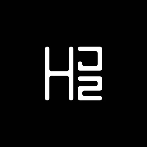 Hjz Harfli Logo Vektör Tasarımı Hjz Basit Modern Logo Hjz — Stok Vektör