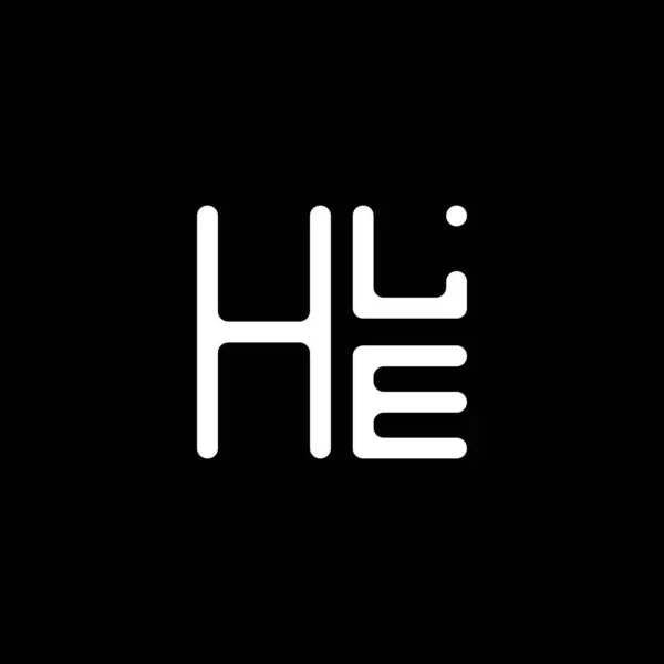 Hle Harfli Logo Vektör Tasarımı Basit Modern Hle Logosu Hle — Stok Vektör