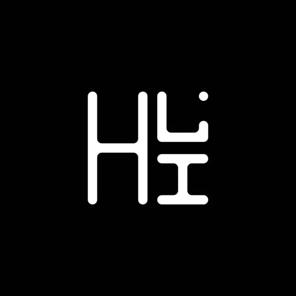Hli Літери Логотипу Векторний Дизайн Hli Простий Сучасний Логотип Hli — стоковий вектор