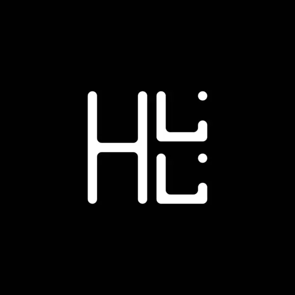 Hll Літери Логотипу Векторний Дизайн Hll Простий Сучасний Логотип Hll — стоковий вектор