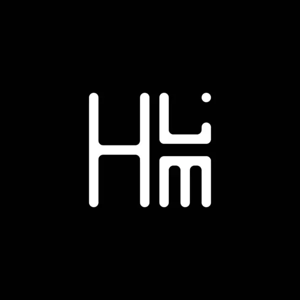 Hlm Літери Логотипу Векторний Дизайн Hlm Простий Сучасний Логотип Hlm — стоковий вектор