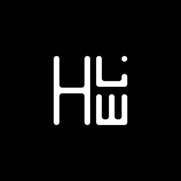 Hlw Harfli Logo Vektör Tasarımı Basit Modern Hlw Logosu Hlw — Stok Vektör