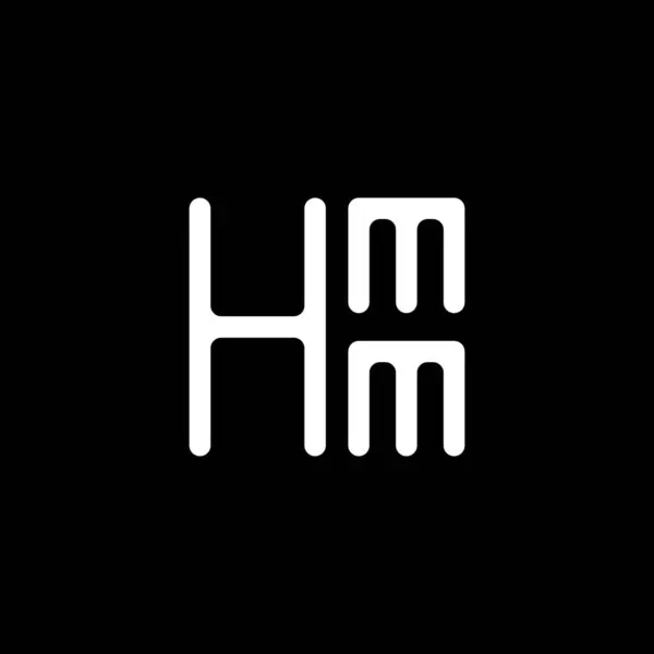 Hmm Harf Logo Vektör Tasarımı Hmm Basit Modern Logo Lüks — Stok Vektör