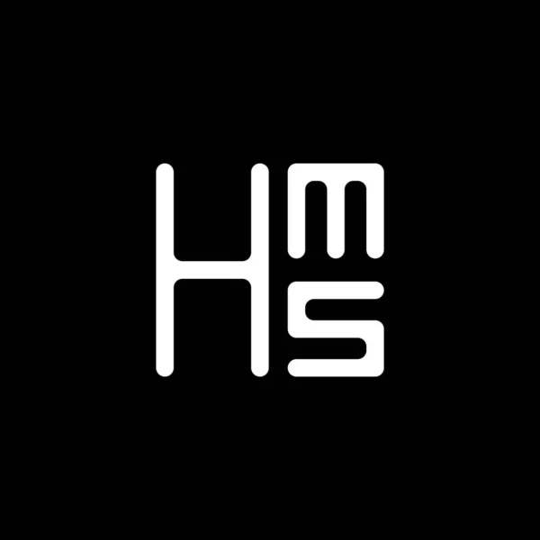 Hms字母标识矢量设计 Hms简单而现代的标识 Hms豪华字母设计 — 图库矢量图片