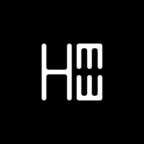 Hmw Brev Logotyp Vektor Design Hmw Enkel Och Modern Logotyp — Stock vektor