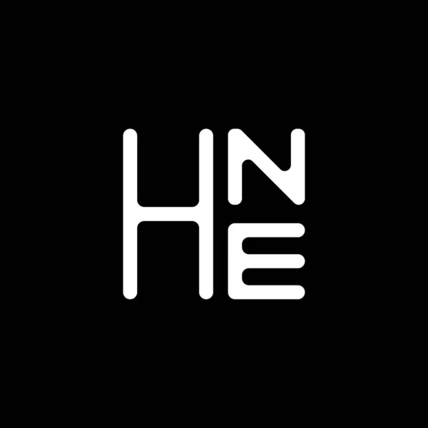 Hne Lettre Logo Vectoriel Design Hne Logo Simple Moderne Hne — Image vectorielle