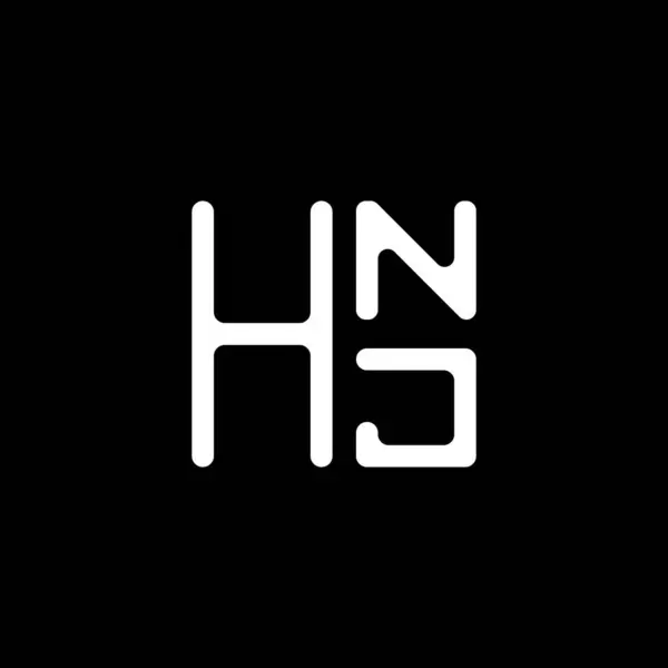 Hnj 디자인 Hnj 간단하고 현대적인 Hnj 호화스러운 알파벳 디자인 — 스톡 벡터