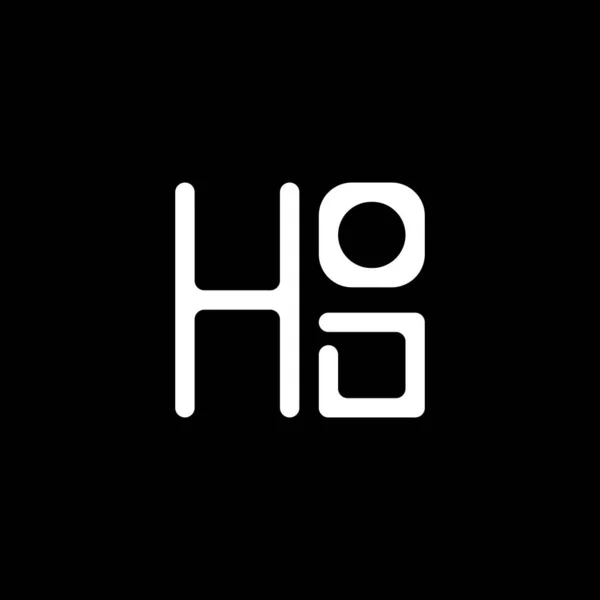 Hod字母标识矢量设计 Hod简单而现代的标识 Hod豪华字母表设计 — 图库矢量图片