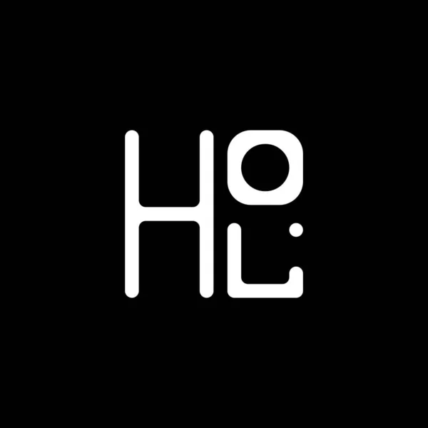 Hol Літери Логотипу Векторний Дизайн Hol Простий Сучасний Логотип Hol — стоковий вектор