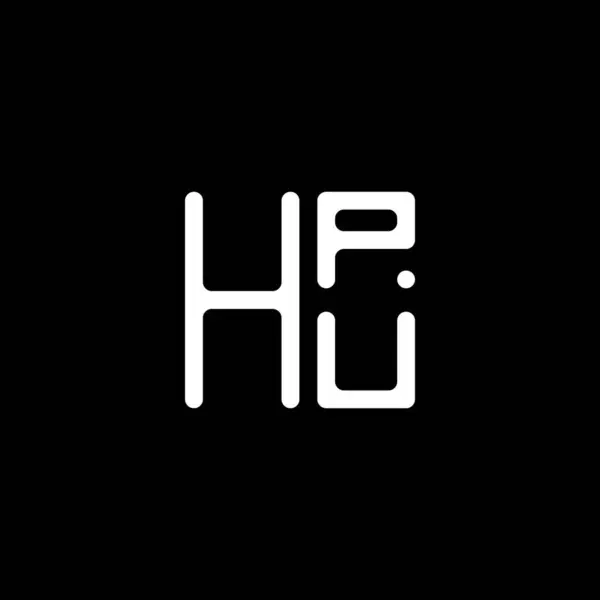 Conception Vectorielle Logo Lettre Hpu Logo Simple Moderne Hpu Conception — Image vectorielle