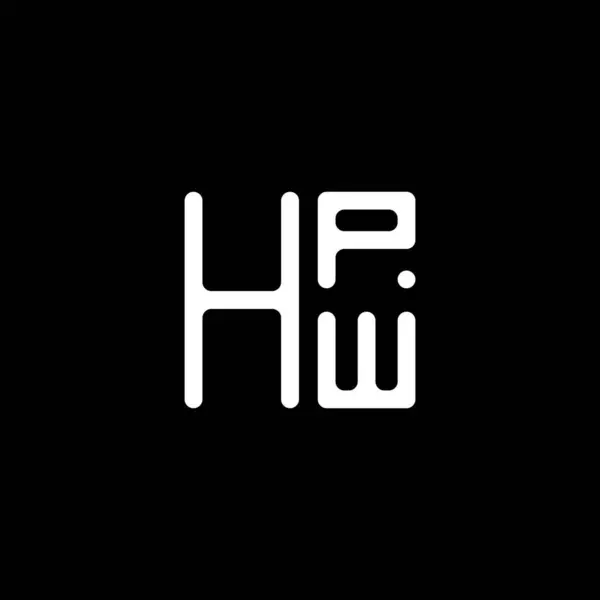 Projekt Wektora Litery Hpw Proste Nowoczesne Logo Hpw Hpw Luksusowy — Wektor stockowy