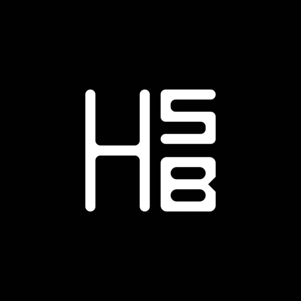 Návrh Vektoru Písmen Hsb Jednoduché Moderní Logo Hsb Luxusní Design — Stockový vektor