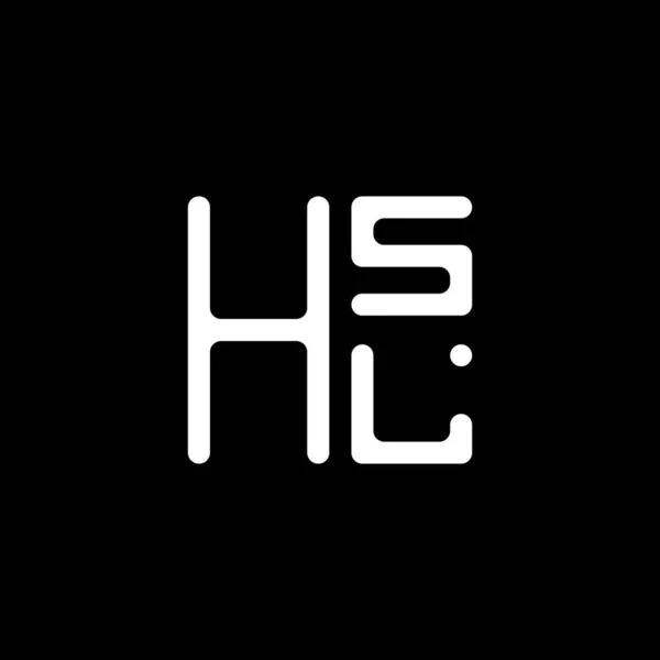 Diseño Del Vector Del Logotipo Letra Hsl Logotipo Simple Moderno — Archivo Imágenes Vectoriales