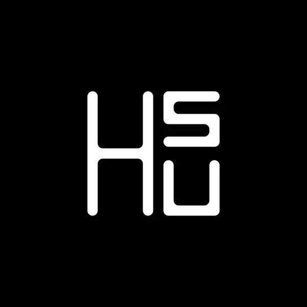 Hsu Lettre Logo Vectoriel Design Hsu Logo Simple Moderne Conception — Image vectorielle