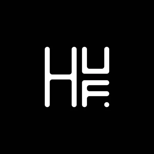 Huf Harfli Logo Vektör Tasarımı Basit Modern Huf Logosu Huf — Stok Vektör