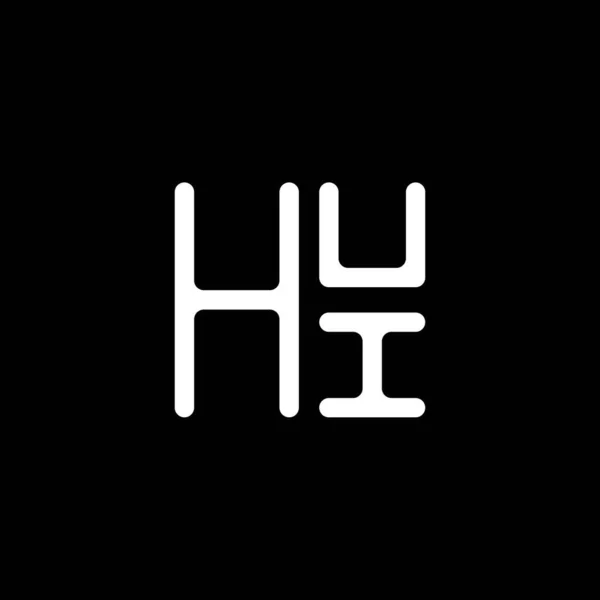 Huiレターロゴベクターデザイン Huiシンプルでモダンなロゴ Hui 豪華なアルファベットデザイン — ストックベクタ