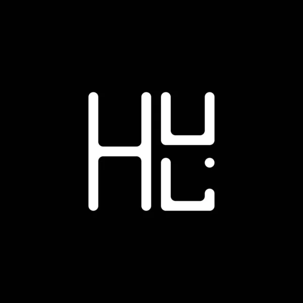 Hul Harfli Logo Vektör Tasarımı Basit Modern Hul Logosu Hul — Stok Vektör